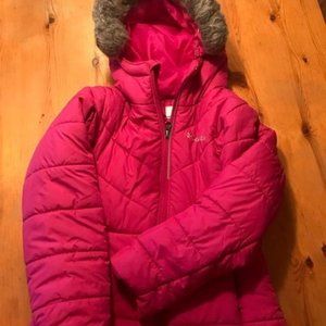GIRLS  PINK COLUMBIA JACKET